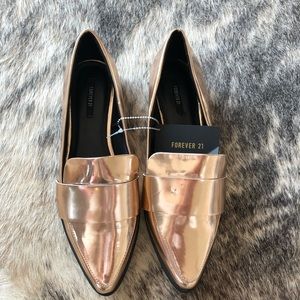 Forever 21 Shoes - Never Worn Rose Gold Loafer Forever 21 Shoes - Never Worn Rose Gold Loafer